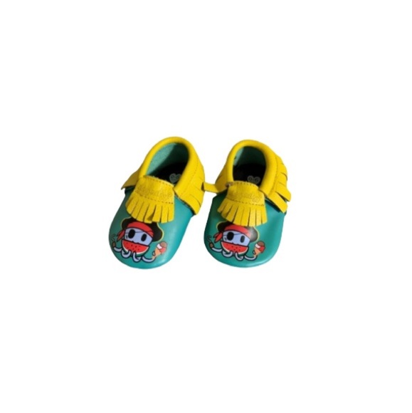 Tokidoki x Itzy Ritzy Leather Moccasins - Size 0 to 6 Months - Picture 1 of 6